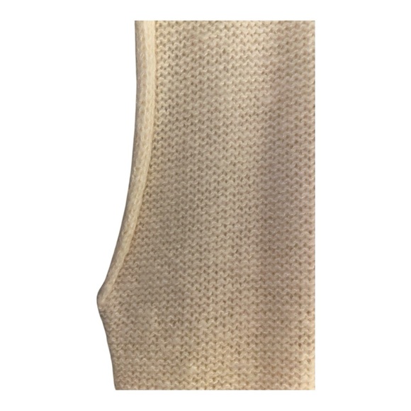 Tan Cropped Sweater Vest | Neutral Knit Top | Minimalist Style | Size 4 - Picture 7 of 7